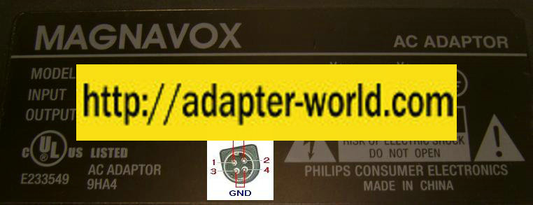 MAGNAVOX ADPV32 AC DC ADAPTER 24V 6A 200W POWER SUPPLY for LCD M