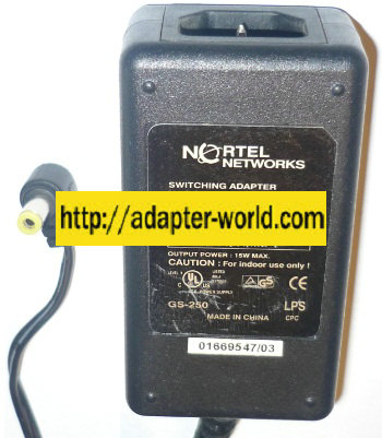 NORTEL GT-21089-1509-T3 AC ADAPTER 9V DC 1.7A POWER SUPPLY
