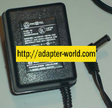 PAC TEL N3515-1215-DC AC DC ADAPTER 12V 150mA 6W POWER SUPPLY