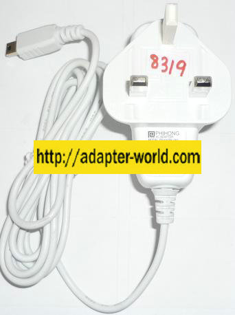 PHIHONG PSAA05K-050 AC ADAPTER 5VDC 1A NEW USB CONNECTOR UK PLU