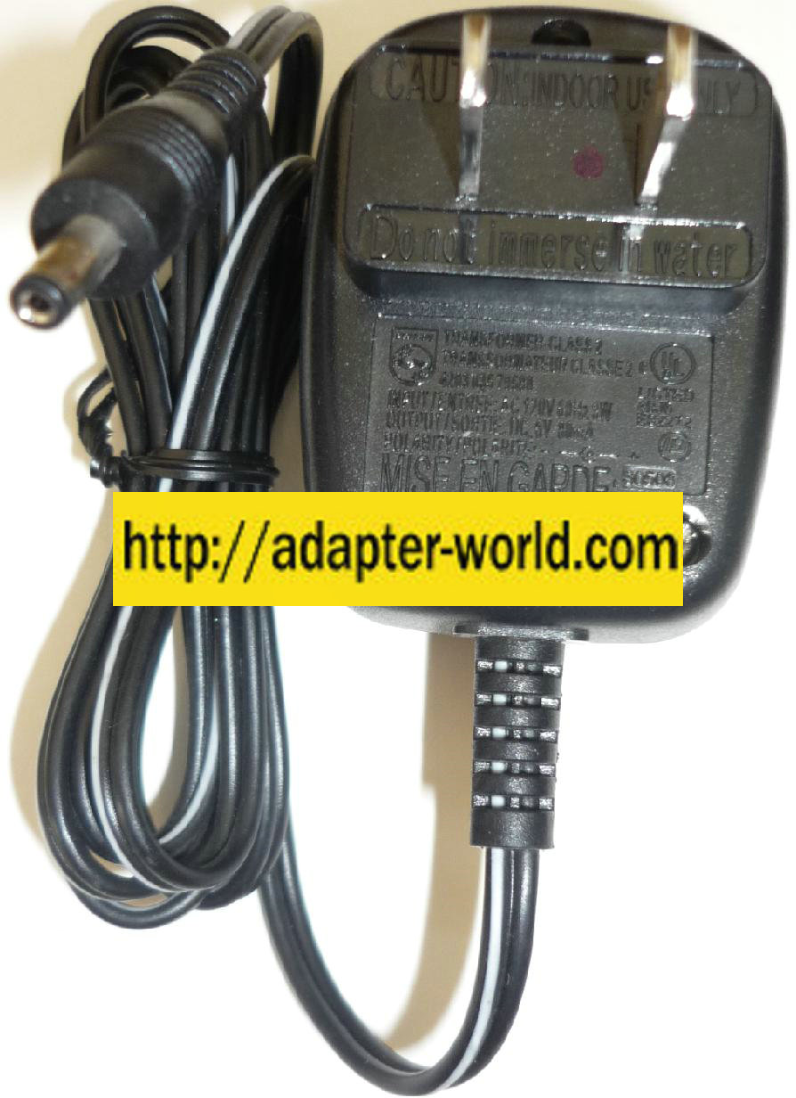 PHILIPS 420303579580 AC ADAPTER 6VDC 80mA NEW -( )1x3.7mm ROUND