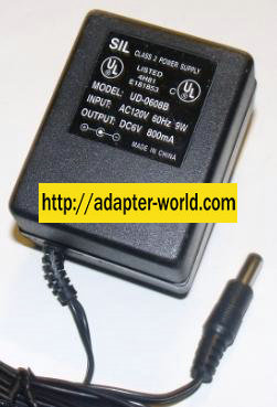 SIL UD0608B AC ADAPTER 6V DC 800mA NEW 2 x 5.4 x 12.5mm