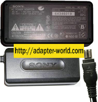 SONY AC-L10B AC ADAPTER 8.4VDC 1.5A Charger POWER SUPPLY Camcord