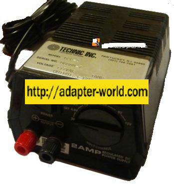 TECHNIC BPP-2 AC ADAPTER 3-12V DC 2AMP REGULATED POWER SUPPLY