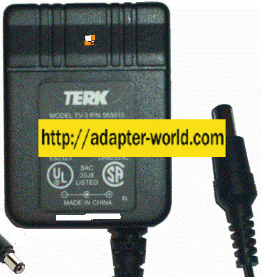 TERK 56S010 AC ADAPTER 12VDC 200MA POWER SUPPLY FOR TV ANTENNA