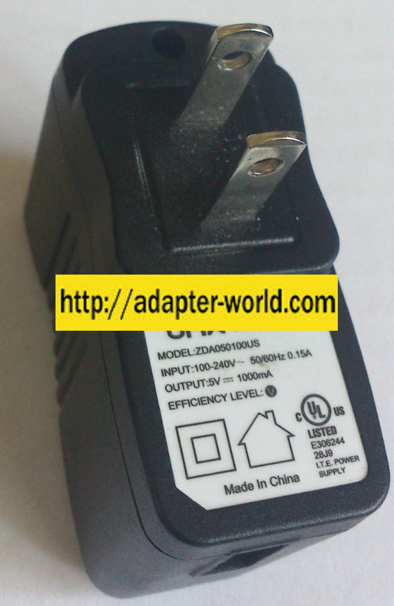 UMX ZDA050100US AC ADAPTER 5VDC 1000mA NEW USB PORT