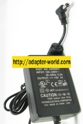 UP01221050C AC ADAPTER 5VDC 1A -( )- 2.5x5.5mm ITE POWER SUPPLY