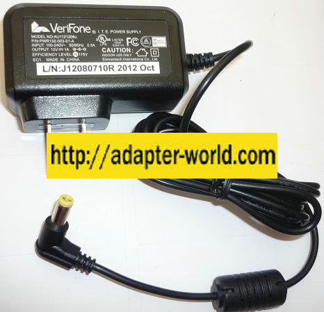 VERIFONE AU1121206U AC ADAPTER 12VDC 1A NEW