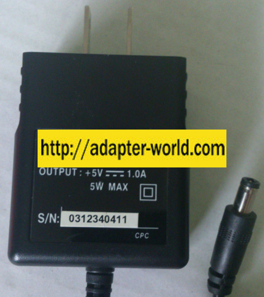ELPAC WP0505-760 AC ADAPTER 5VDC 1A NEW 2.5x5.5x9.5mm