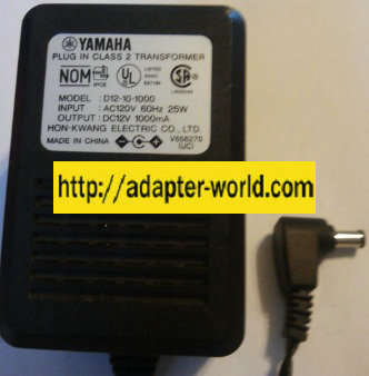 YAMAHA D12-10-1000 AC ADAPTER 12V DC 1000MA POWER SUPPLY