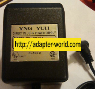 YNG YUH YP-054 AC ADAPTER 9VAC 1A ~(~) 2x5.5mm New 90 ° 120Vac P