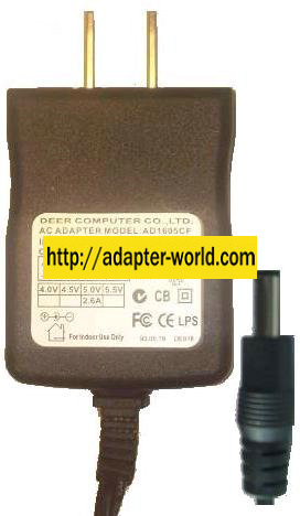 DEER AD1605CF AC ADAPTER 5.5V 2.6 2.3A 2.5mm POWER SUPPLY
