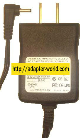 DEER AD1605CF AC ADAPTER 5.5VDC 2.3A 1.3mm POWER SUPPLY