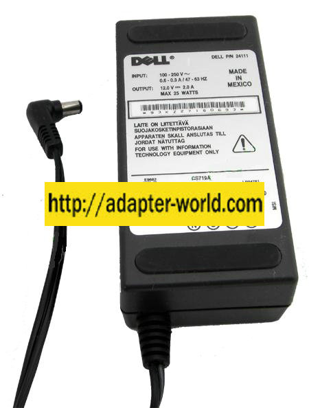 DELL 24111 AC DC ADAPTER 12V 2A POWER SUPPLY