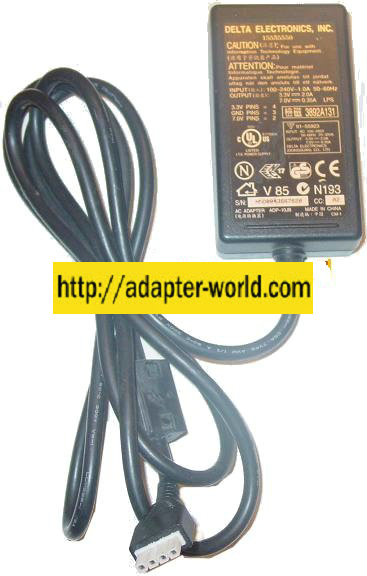 Delta ADP-10JB AC DC adapter 3.3V 2A 7V 0.3A 15555550 4Pin Power