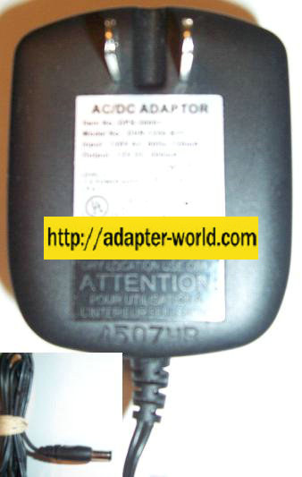 DVR-1250-B11 AC ADAPTER 12VDC 500mA LEVEL 3 I.T.E POWER SUPPLY