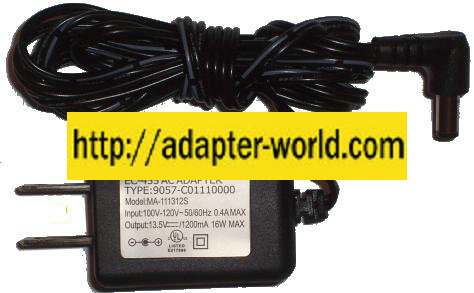 EC-455 9057-C01110000 AC ADAPTER 13.5V 1200mA POWER SUPPLY