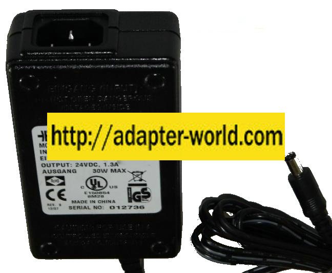 ELPAC FW3024 AC ADAPTER 24VDC 1.3A 30W POWER SUPPLY