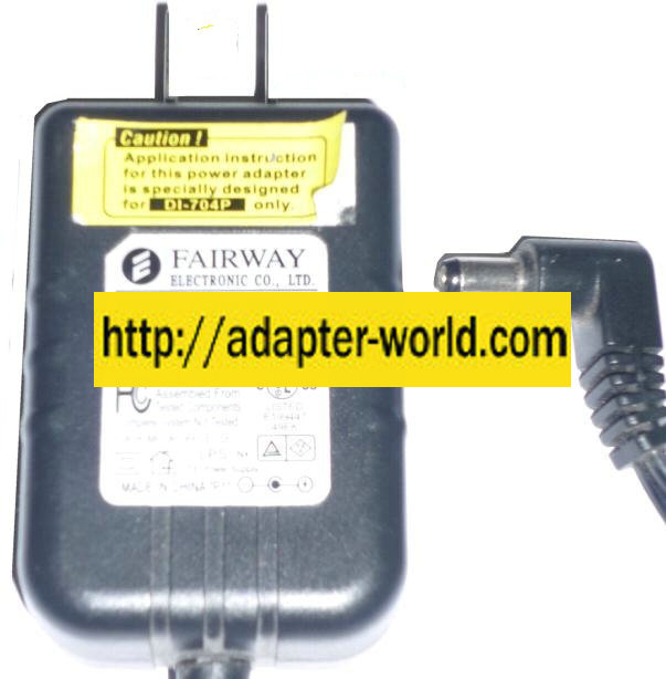 FAIRWAY TC10A-050 AC ADAPTER 5VDC 2A POWER SUPPLY
