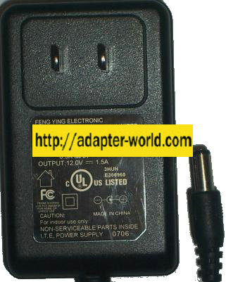 FENG YING FYC1201500U AC DC ADAPTER 12V 1.5A POWER SUPPLY