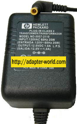 HP 0957-2110 AC ADAPTER 12VDC 1A 3.3x5.5 90 ° Tip Printer POWER S