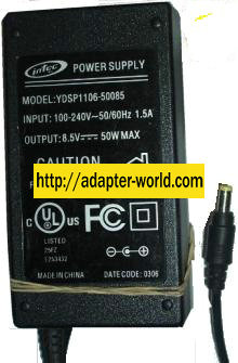 INTEC YDSP1106-50085 AC DC ADAPTER 8.5V 50W POWER SUPPLY