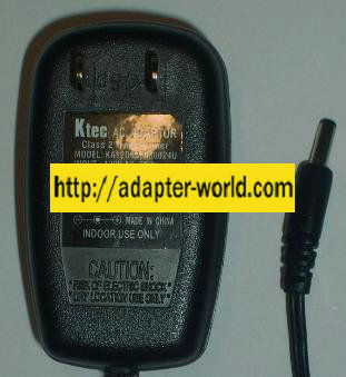 KTEC KA12D045050024U AC ADAPTER 4.5VDC 500mA -( )- 1.3x3.7mm POW