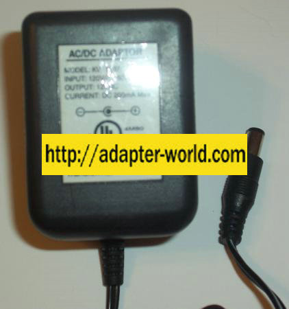 KW-1207 AC ADAPTER 12VDC 200MA POWER SUPPLY CLASS 2 TRANSFORMER