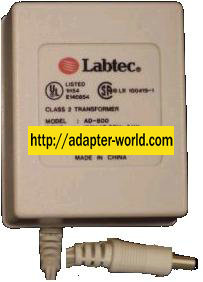 LABTEC AD-800 AC DC ADAPTER 9VDC 1000mA NEW -( ) 2X5.5mm E14O85
