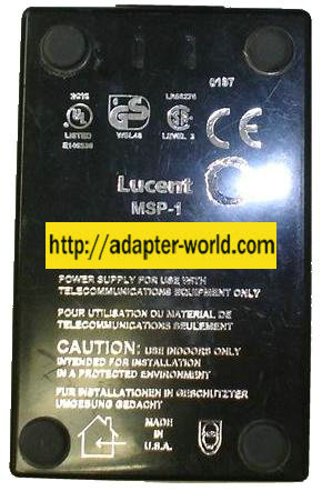 LUCENT MSP-1 AC ADAPTER 48V DC 0.4A 110-120V NEW POWER SUPPLY 1