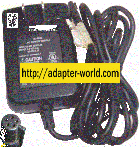 MOTOROLA 163-0022 AC Adapter 6VDC 0.1A 4.1V 0.4A 5Pin Round 120V