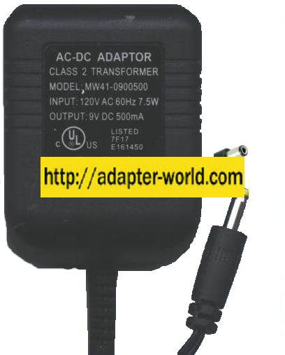 MW41-0900500 AC DC ADAPTER 9V 500mA POWER SUPPLY