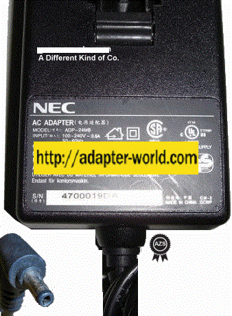 NEC ADP-24MB AC ADAPTER 12Vdc 2A (-) New 1.7x4mm 100-240vac P