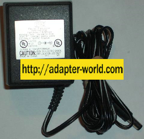 PACIFIC DV-0670-B14 AC ADAPTER 6VDC 0.7A 23W NEW -( ) 2x5.5mm R