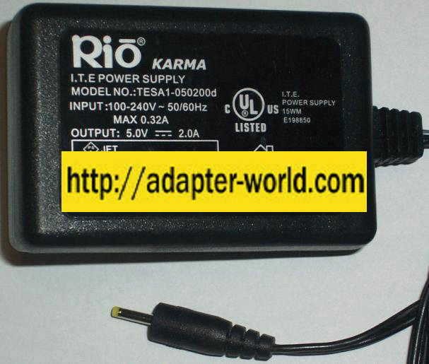 RIO TESA1-050200D AC DC ADAPTER 5V 2A POWER SUPPLY