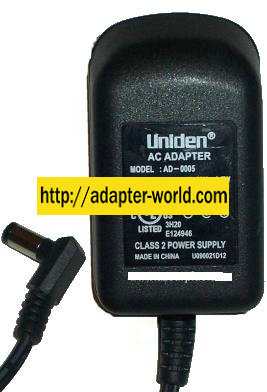 UNIDEN AD-0005 AC ADAPTER 9VDC 210mA POWER SUPPLY CLASS 2