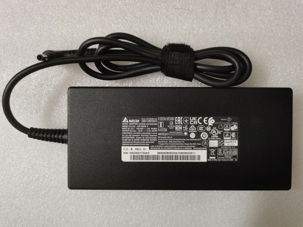 *Brand NEW*Genuine 20V 12A 240W AC ADAPTER ADP-240EB D for MSI Pulse GL66 12UGKV-470CA 4.5mm Power Supply