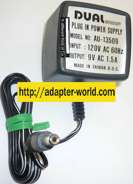 NEW 9V 1.5A USED DUAL GROUP AU-13509 AC ADAPTER 2x5.5x12mm SWITCHING POWER SUPPLY