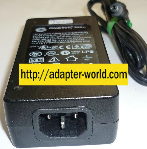 NEW GLOBTEK 12VDC 4.17A 50W USED -(+) 2.5x5.5x12mm ROUND BARREL GT-21097-5012 AC ADAPTER POWER SUPPLY