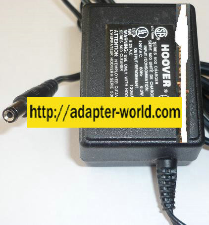 NEW 8.2VAC 130mA USED 2x5.5x9mm ROUND BARREL CHARGER HOOVER SERIES 500 AC ADAPTER POWER SUPPLY