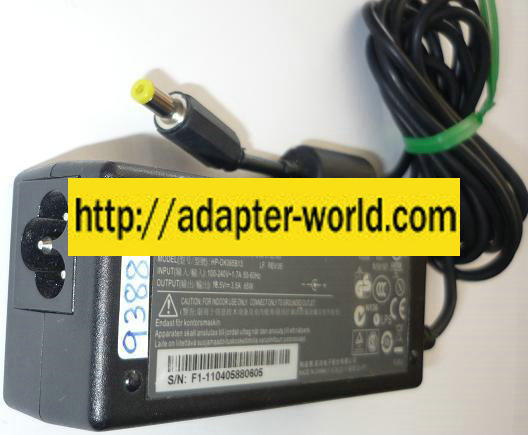 NEW HP 18.5VDC 3.5A USED -(+) 1.5x4.7x11mm ROUND BARREL HP-OK65B13 AC ADAPTER POWER SUPPLY