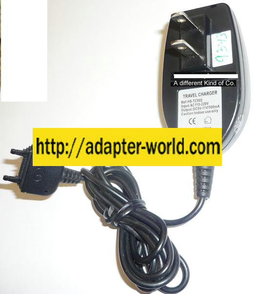 NEW MYBAT 5-11VDC 500mA USED TRAVEL CHARGER HS-TC002 AC ADAPTER POWER SUPPLY