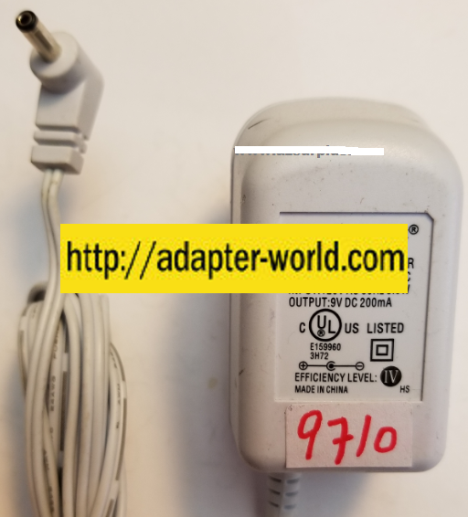 *NEW* SAFETY1st E159960 HA28UF-0902CEC AC ADAPTER 9VDC 200mA USED +(-) 1x3.5x9mm 90° ROUND BARREL PLUG IN CLAS