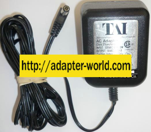 NEW 16V 250mA USED 2.5x5.5x13mm 90° ROUND BARREL PLUG-IN CLASS 2 TRANSFORMER 41A-16-250 AC ADAPTER POWER SUPPL