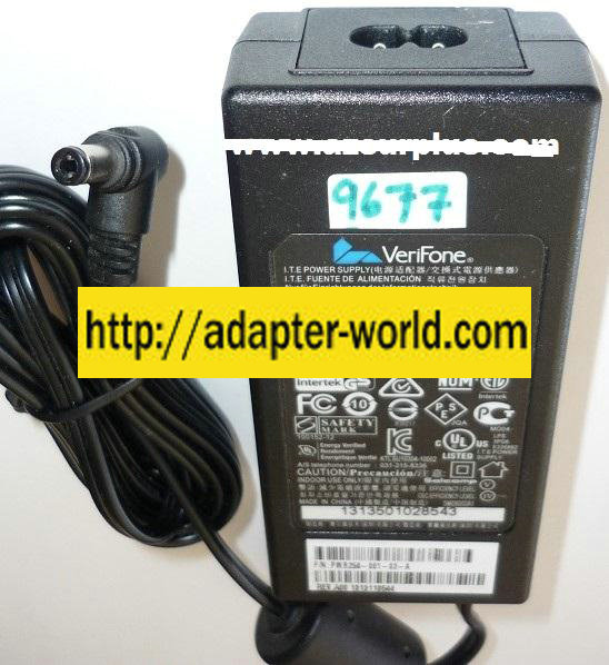 *NEW* VERIFONE 9.3VDC 4A USED -(+) 2x5.5x11mm 90° ROUND BARREL ITE SM09003A AC ADAPTER POWER SUPPLY