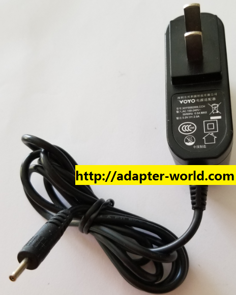 *NEW* VOYO 5VDC 2A USED 0.5x2.5x8mm ROUND BARREL CLASS 2 XHY050200LCCH AC ADAPTER POWER SUPPLY