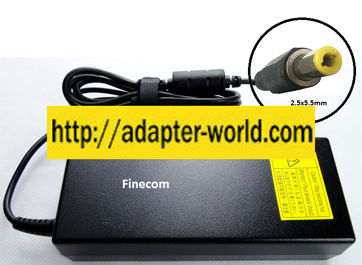*NEW* Finecom PA-1121-04 PA112104 PA-1121 AC Adapter 19VDC 6.32A 2.5x5.5mm -(+) 120W Power Supply Charger Repl