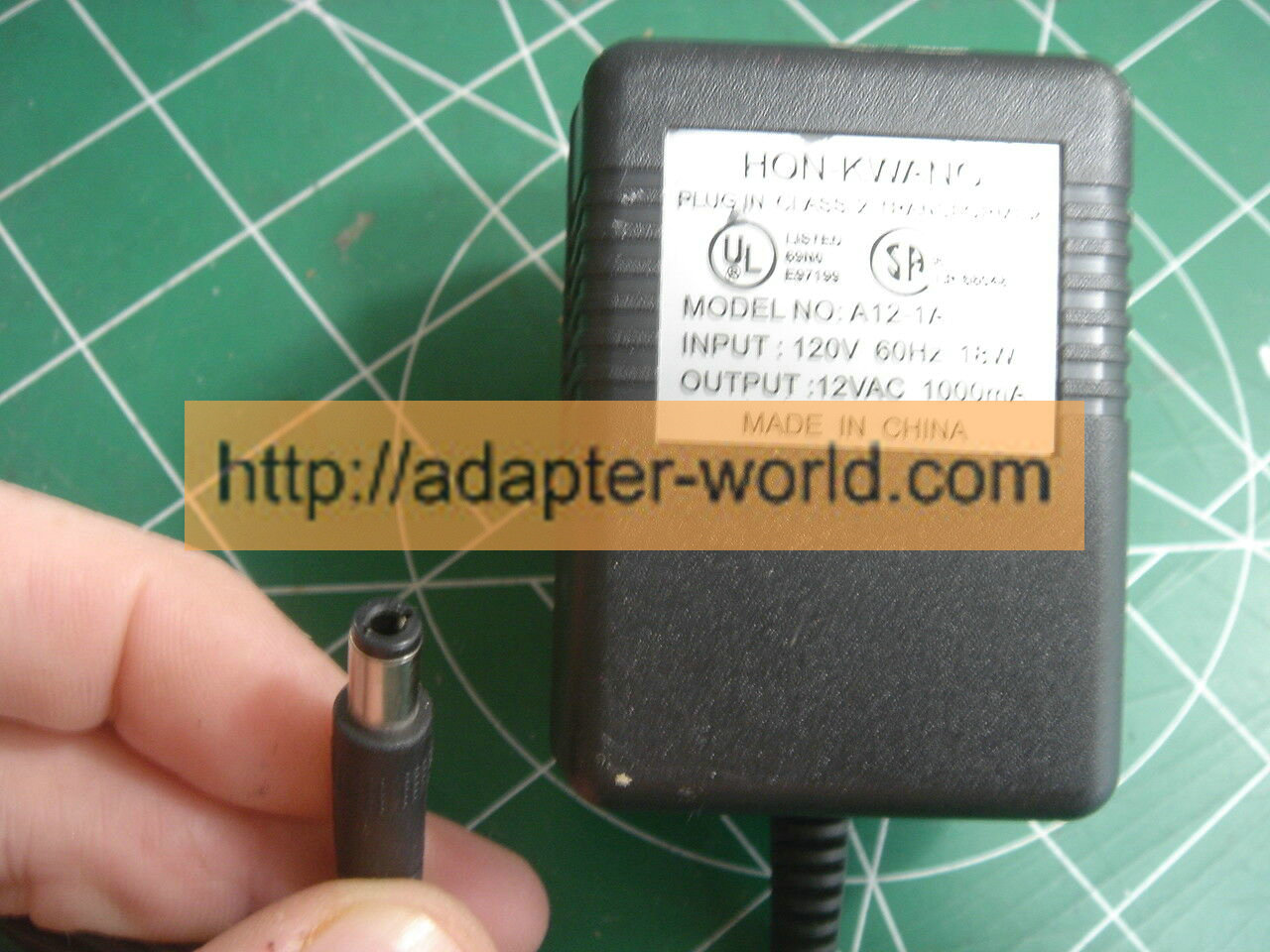 *100% Brand NEW* HON-KWANG 12VAC 1000mA MODEL A12-1A AC/AC WALL WART POWER SUPPLY ADAPTER