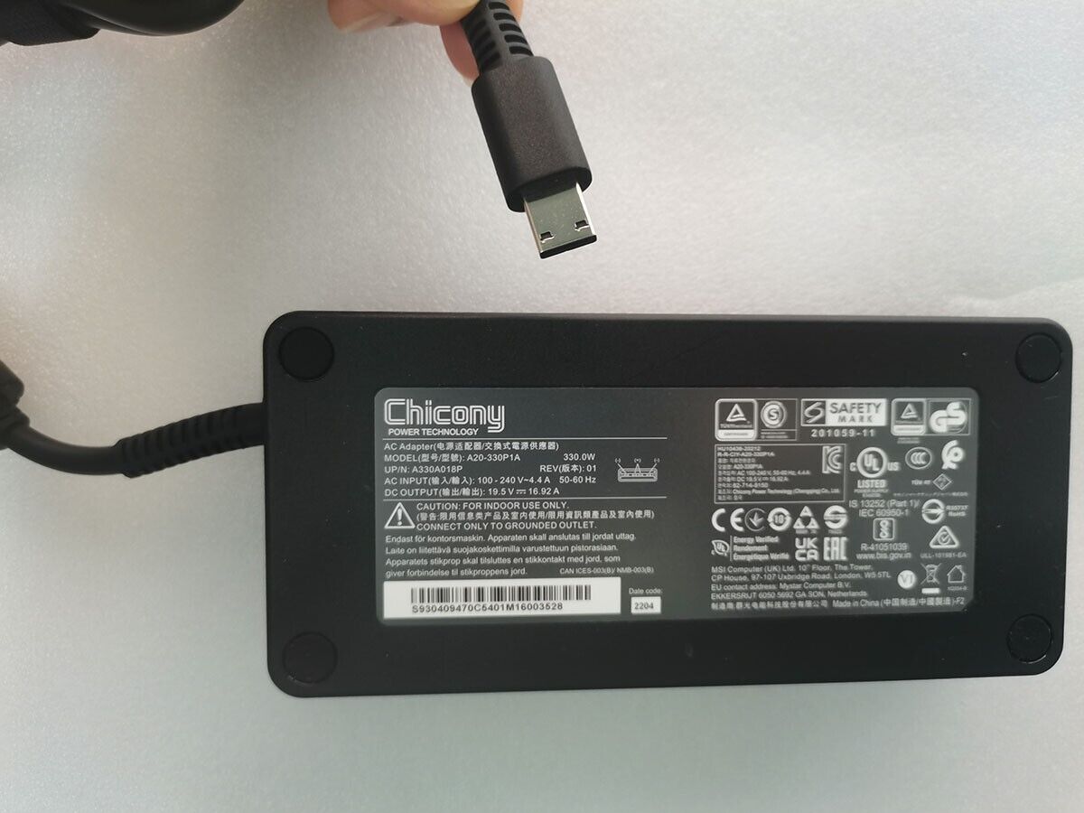 *Brand NEW*Chicony 16.92A 330W AC Adapter MSI Titan GT77 12UHS 12UGS A20-330P1A Charger