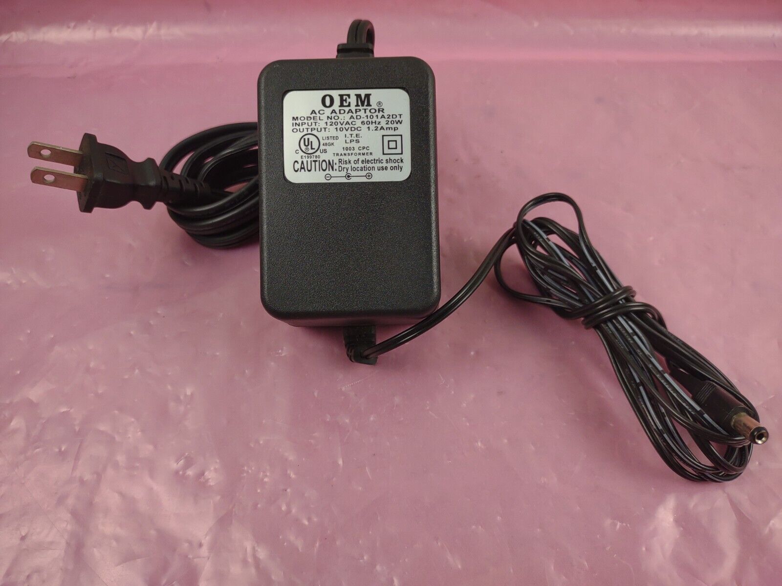 *Brand NEW*AD-101A2DT AC Adaptor Output 10V DC 1.2Amp Power Supply Transformer